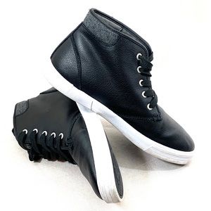 Nautica men’s leather upper high top sneakers